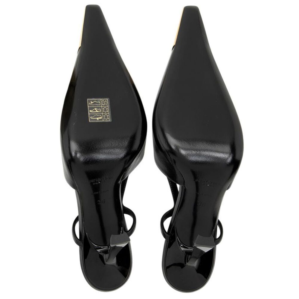 Saint Laurent Leather Jeanne Slingback Pumps - Size 6 / 36 - Picture 6 of 8